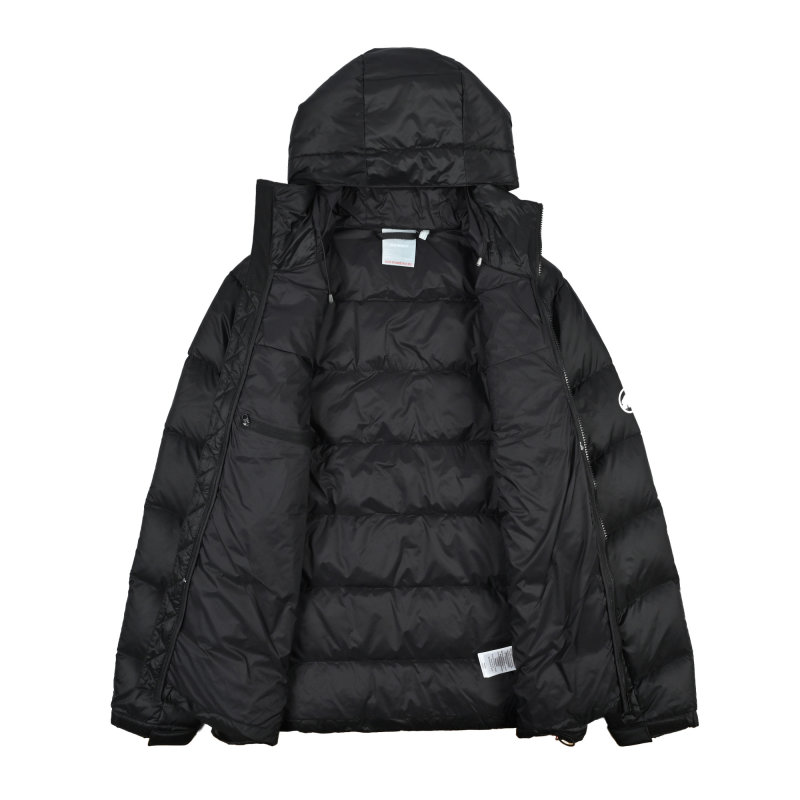 Black Quilted Puffer Down Jacket view