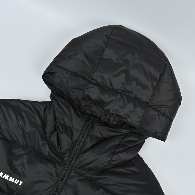 Black Quilted Puffer Down Jacket view