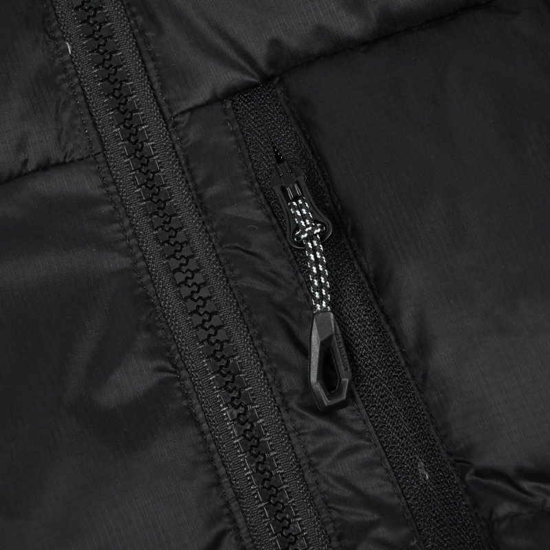 Black Quilted Puffer Down Jacket view