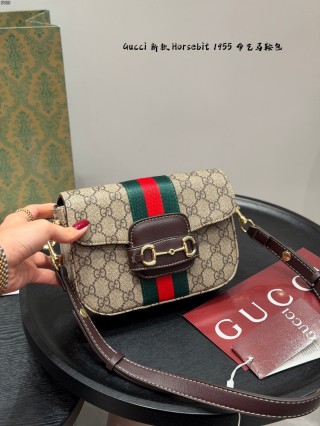 Gucci Horsebit 1955 GG Canvas Crossbody Bag - Beige view 5