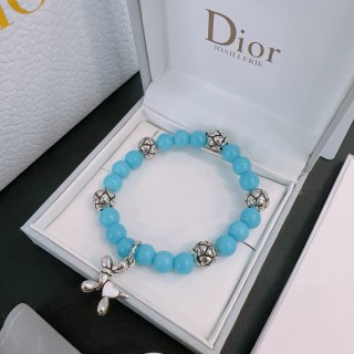Dior Agate Bead Thai Silver Style Bracelet - Turquoise view 8