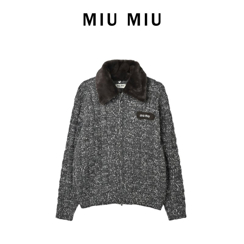 Charcoal Tweed Zip Jacket with Oversized Collar view