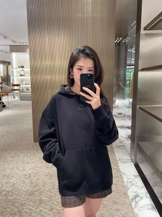 Fendi Black Logo Hoodie view 5