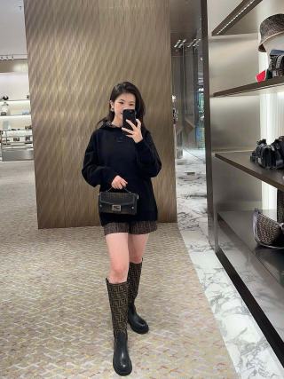 Fendi Black Logo Hoodie view 6