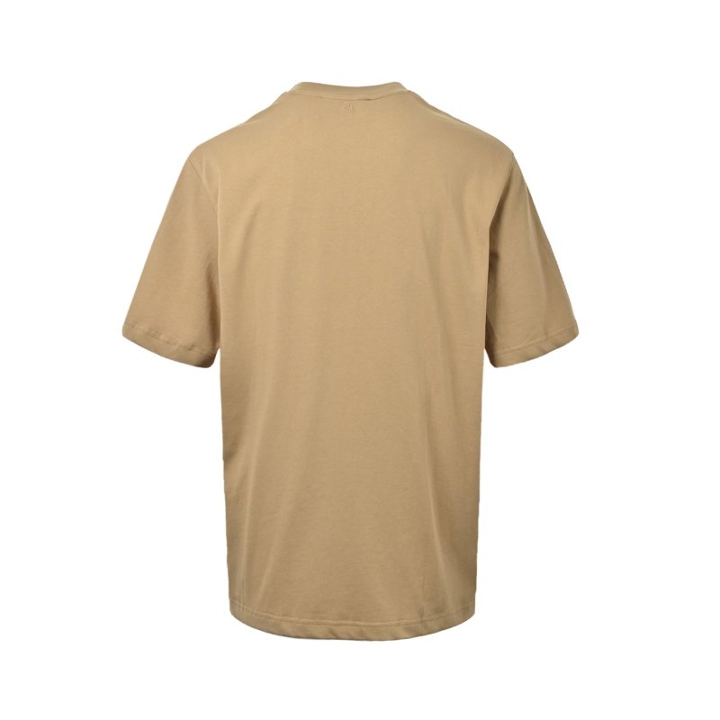 Ami Heart Logo T-Shirt Tan view