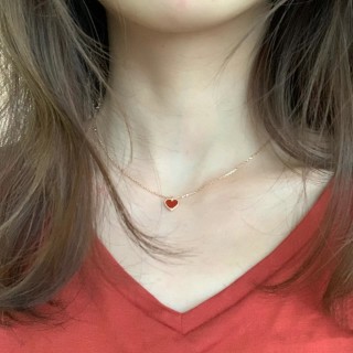 Van Cleef & Arpels Rose Gold Heart Pendant Necklace view 2