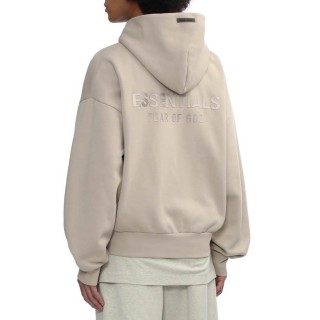 Essentials Beige Full-Zip Hoodie view 2