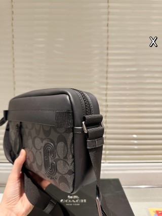 Coach Signature Camera Bag Black view 6