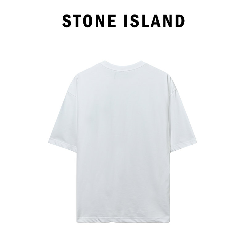 Stone Island White Short Sleeve T-Shirt view