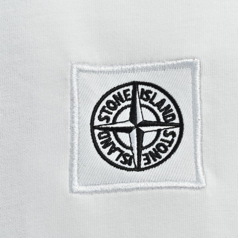 Stone Island White Short Sleeve T-Shirt view