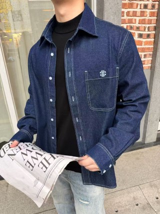 Chrome Hearts Denim Shirt Navy Blue