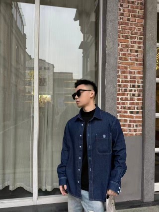 Chrome Hearts Denim Shirt Navy Blue view 3