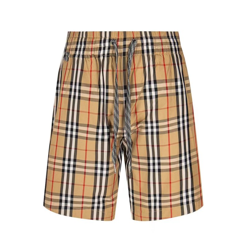 Burberry Check Plaid Shorts Beige Black Red view