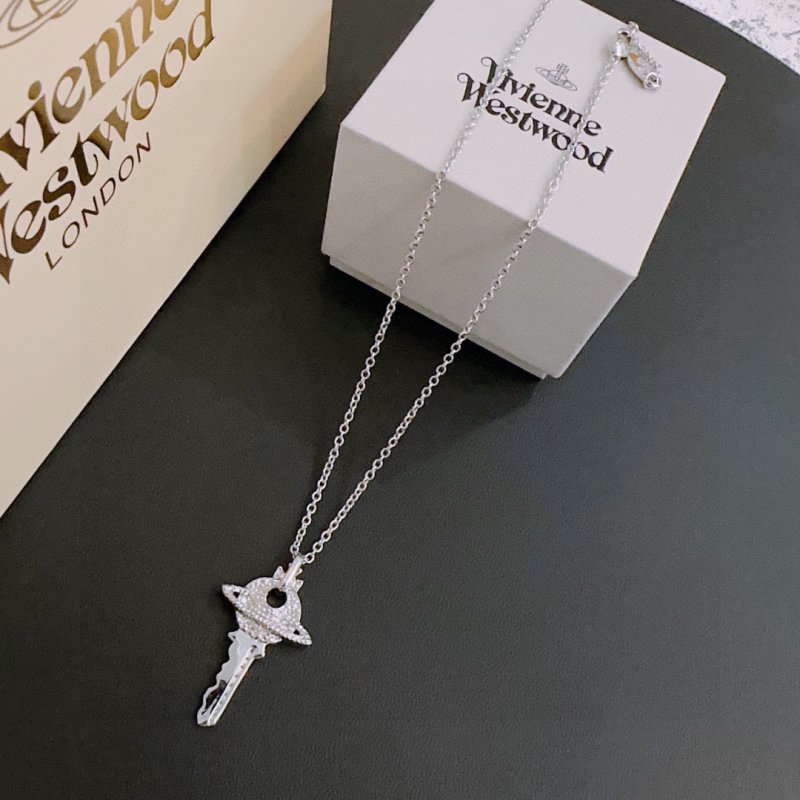 Vivienne Westwood Saturn Pendant Silver Necklace