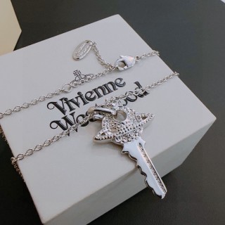 Vivienne Westwood Saturn Pendant Silver Necklace view 3