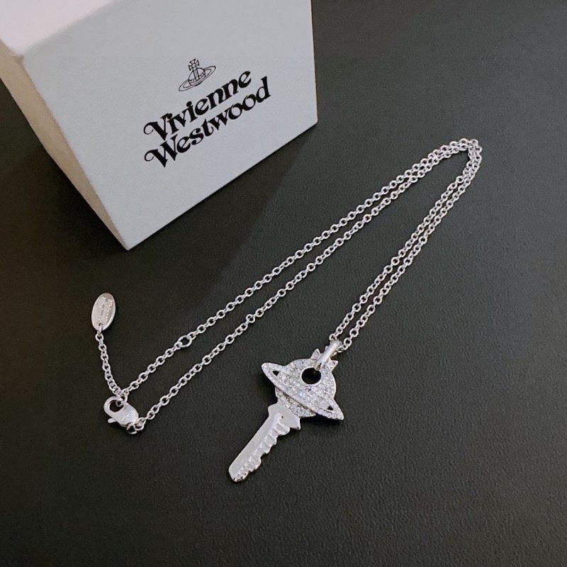Vivienne Westwood Saturn Pendant Silver Necklace view