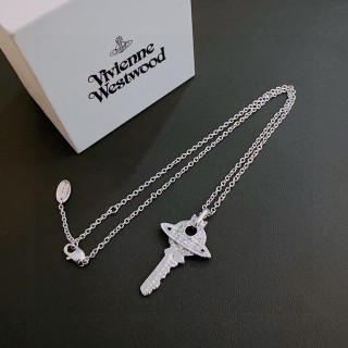 Vivienne Westwood Saturn Pendant Silver Necklace view 4