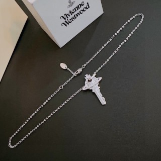 Vivienne Westwood Saturn Pendant Silver Necklace view 5