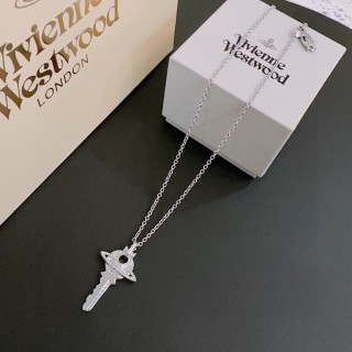 Vivienne Westwood Saturn Pendant Silver Necklace view 6