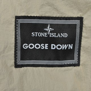 Stone Island Mesh Island Badge Puffer Down Jacket Cream view 11