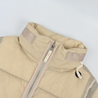 Stone Island Mesh Island Badge Puffer Down Jacket Cream view 6