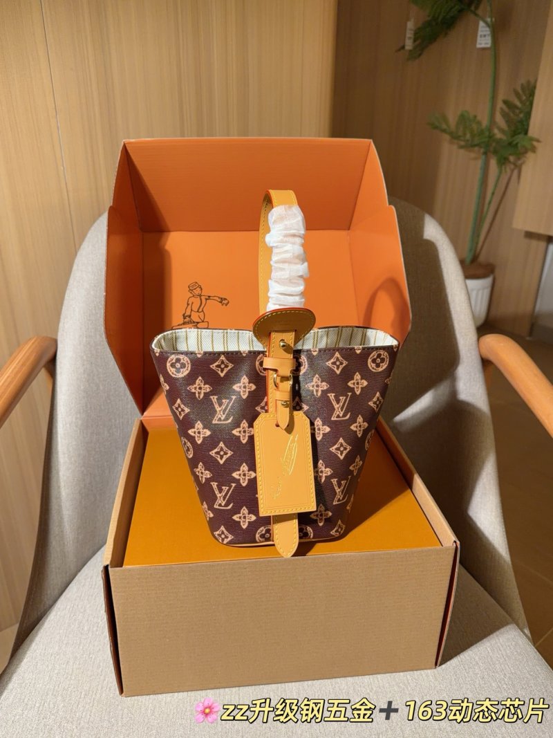 Louis Vuitton ALL IN BB Monogram Bucket Bag Brown