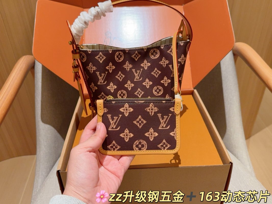 Louis Vuitton ALL IN BB Monogram Bucket Bag Brown view
