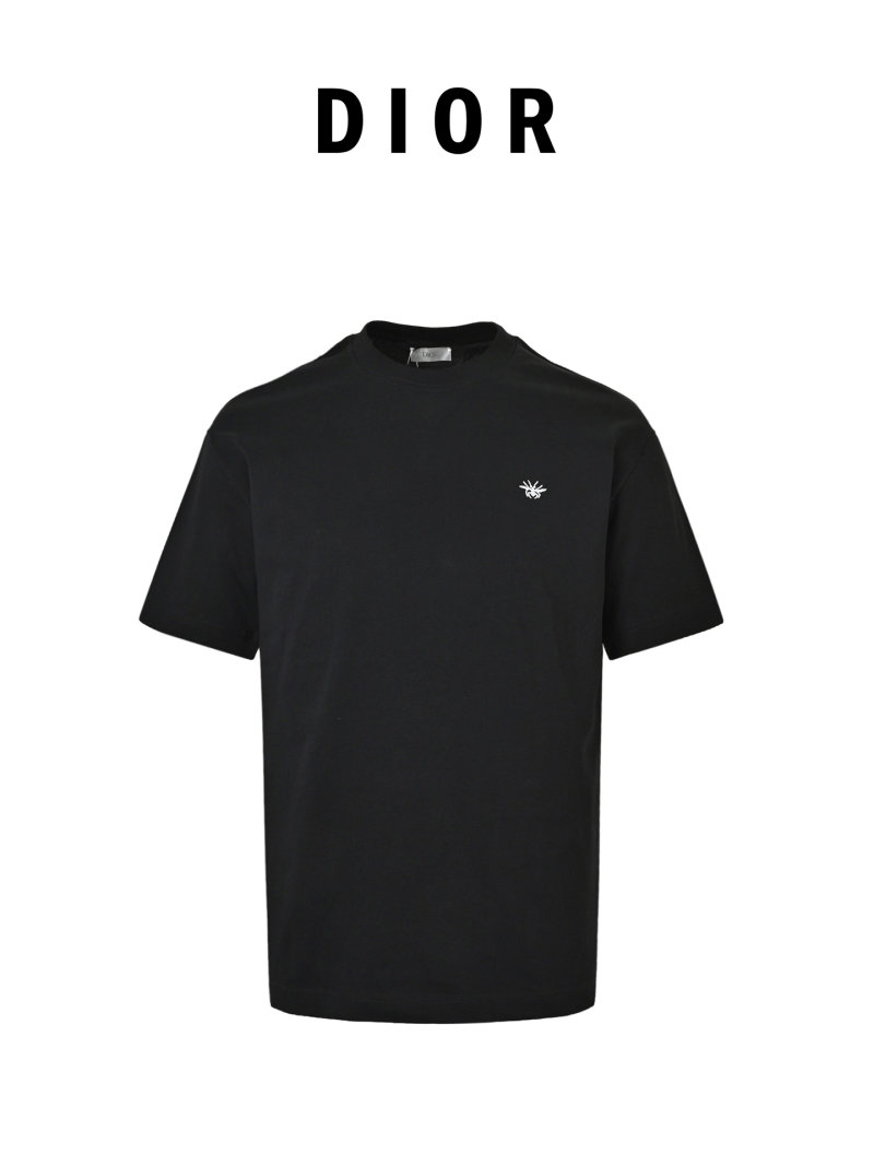 Black Crew Neck Short Sleeve T-Shirt with Small Chest Logo view