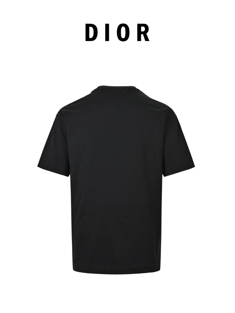 Black Crew Neck Short Sleeve T-Shirt with Small Chest Logo view