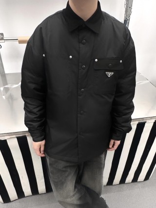 Prada Black Nylon Shirt Jacket