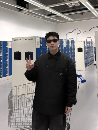 Prada Black Nylon Shirt Jacket view 3
