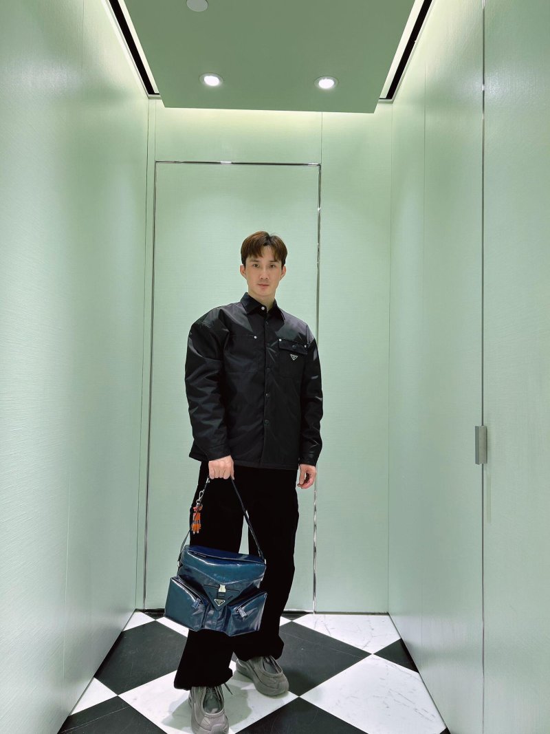 Prada Black Nylon Shirt Jacket view