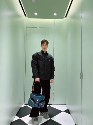 Prada Black Nylon Shirt Jacket view 7