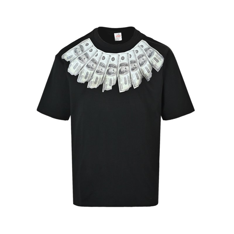Black Money Chest Print Short Sleeve T-Shirt view