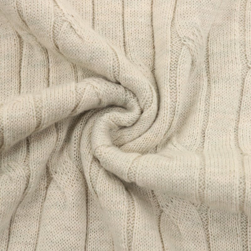 Cream Cable Knit Short Sleeve Sweater view