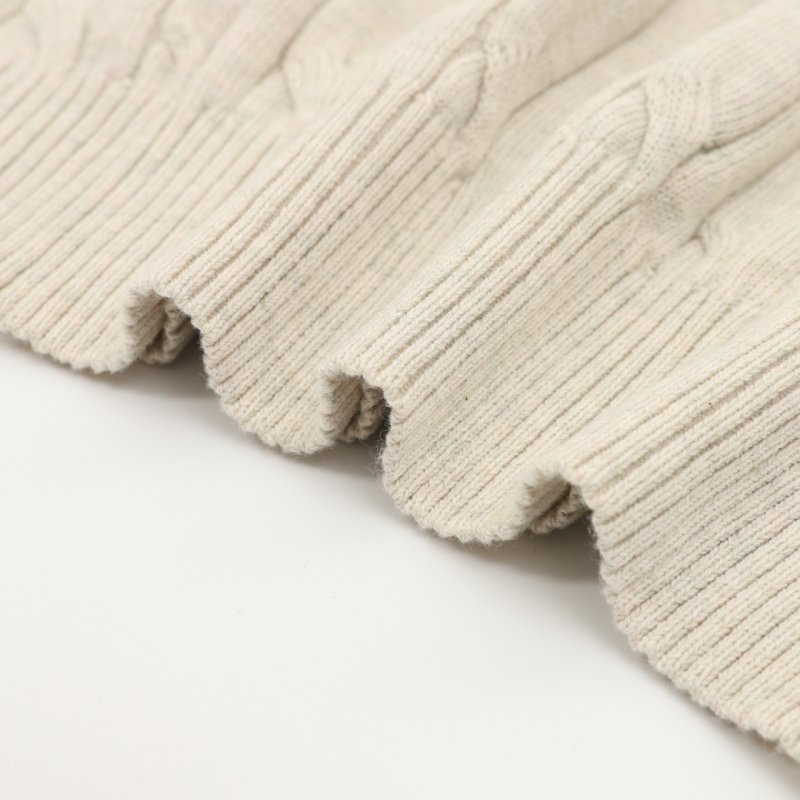 Cream Cable Knit Short Sleeve Sweater view