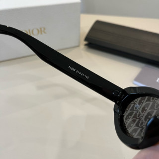 Dior DiorPacific S1U Black & Gold Oval Sunglasses view 9