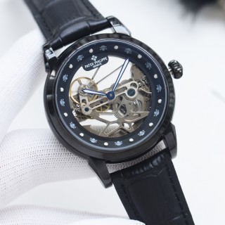 Patek Philippe Skeleton Automatic Black Dial Watch 41mm