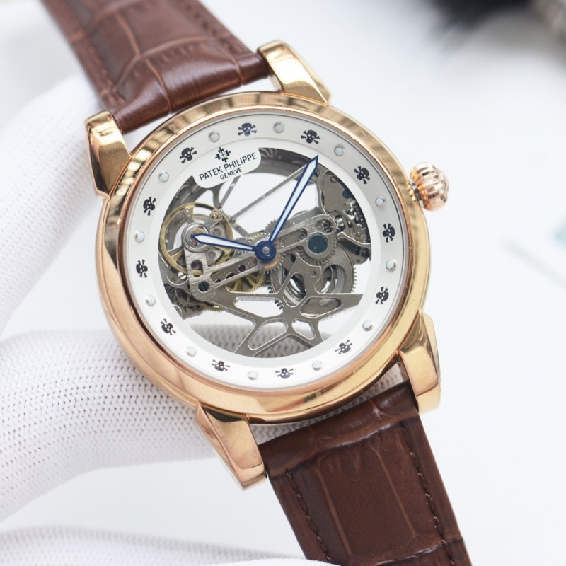 Patek Philippe Skeleton Automatic Black Dial Watch 41mm view