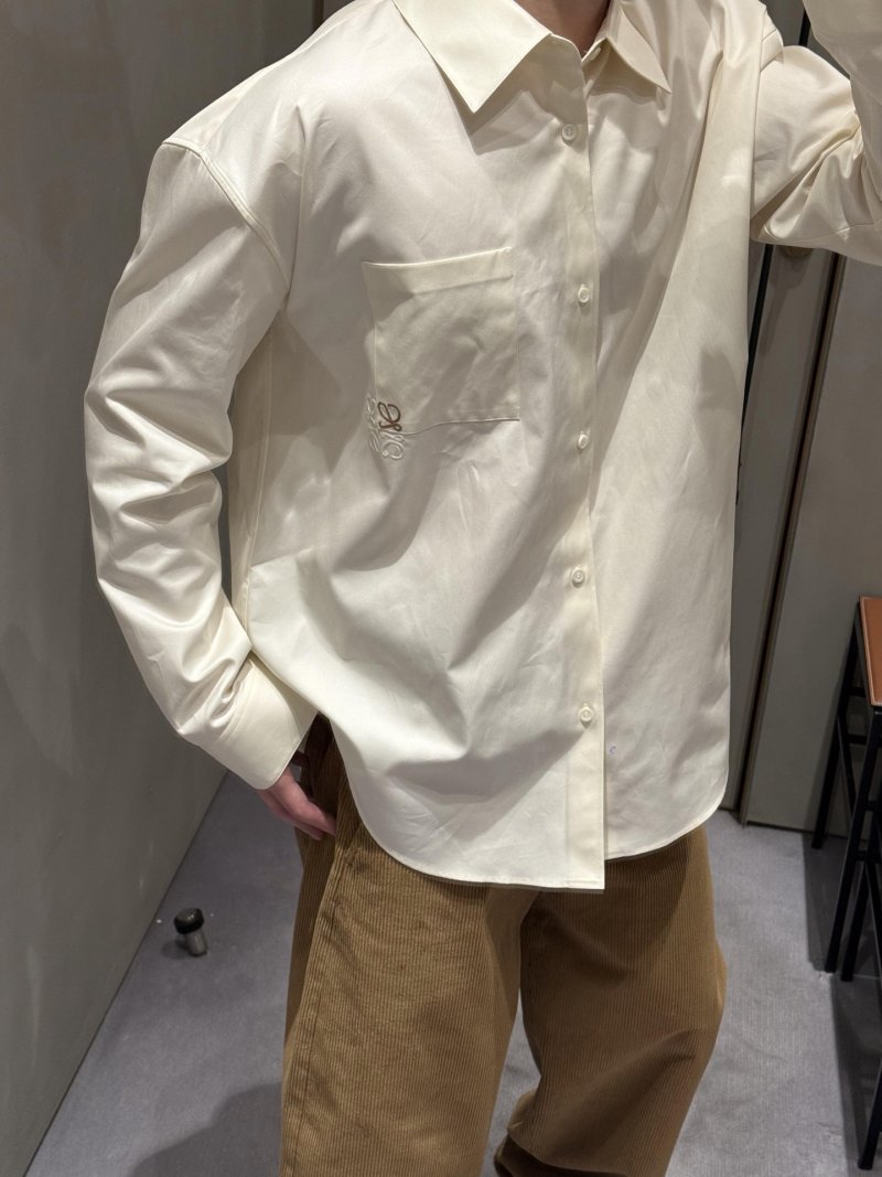 Premium White Long Sleeve Button-Up Shirt