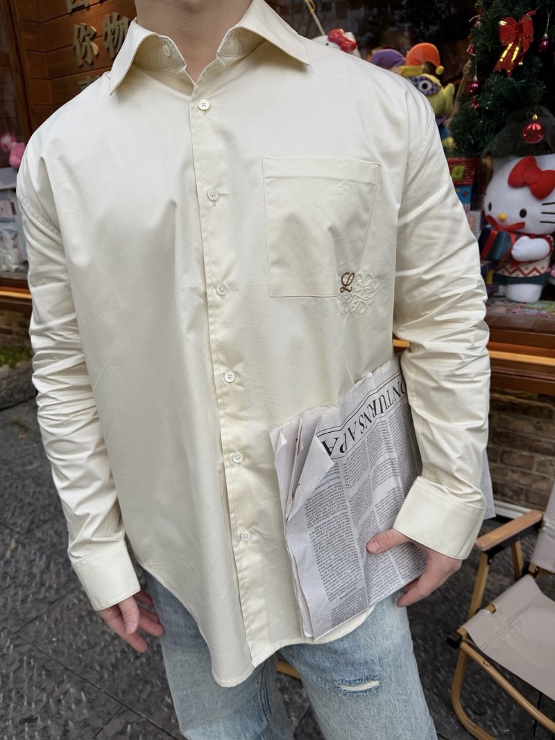Premium White Long Sleeve Button-Up Shirt view