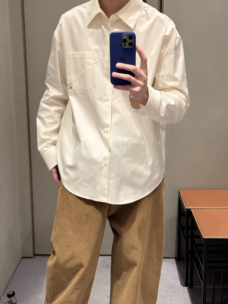 Premium White Long Sleeve Button-Up Shirt view