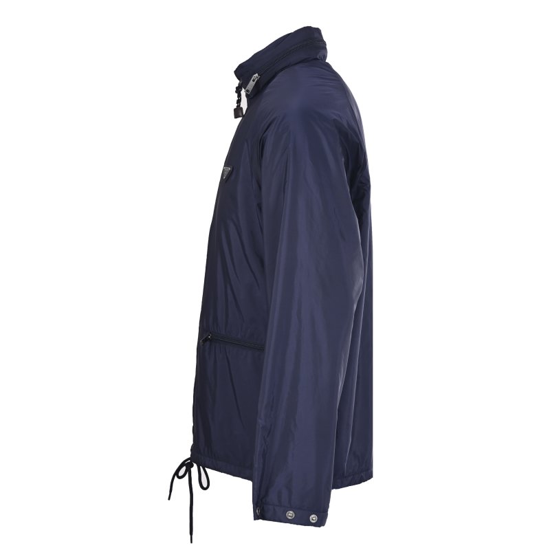Prada Nylon Hooded Windbreaker Jacket Navy view