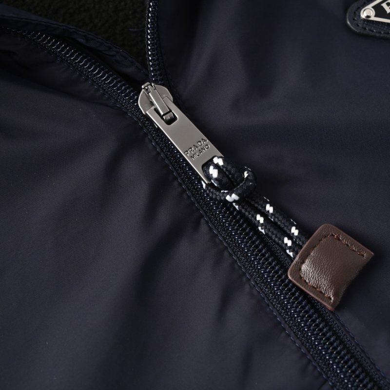 Prada Nylon Hooded Windbreaker Jacket Navy view