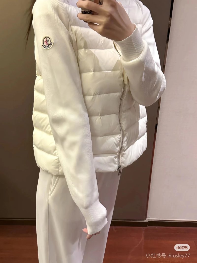 Cream Puffer Down Jacket – Oversized Fit view