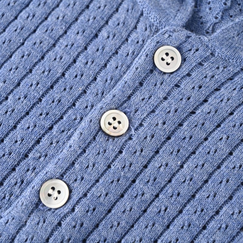 Ribbed Polo Shirt Dress - Periwinkle Blue view