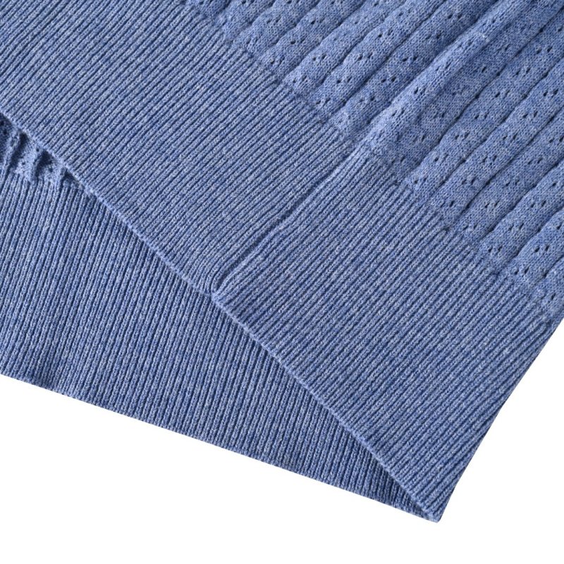 Ribbed Polo Shirt Dress - Periwinkle Blue view