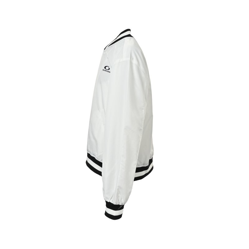 NBA Inspired White Satin Bomber Jacket view