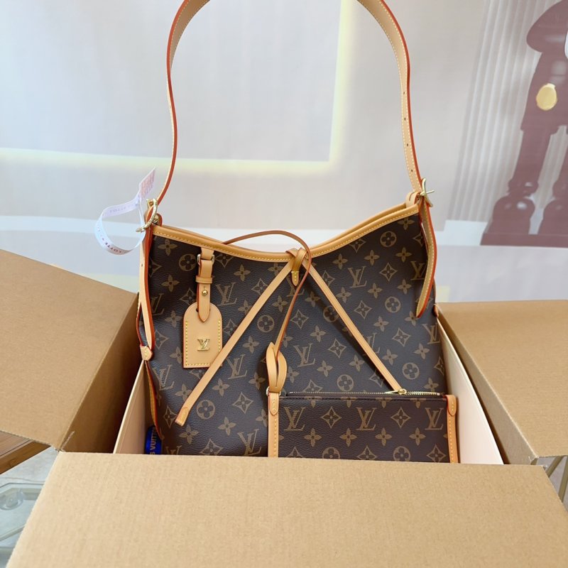 Louis Vuitton Monogram Carryall Tote Bag - Brown