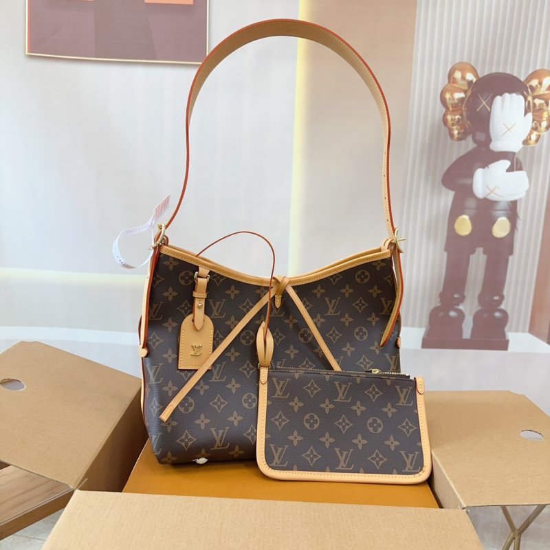 Louis Vuitton Monogram Carryall Tote Bag - Brown view